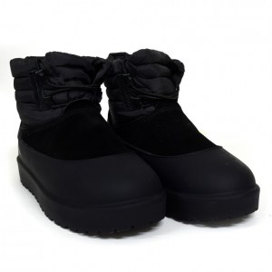 UGG CLASSIC MINI LACE-UP WEATHER BLACK