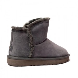 UGG CLASSIC MINI FLUFF HIGH - GREY