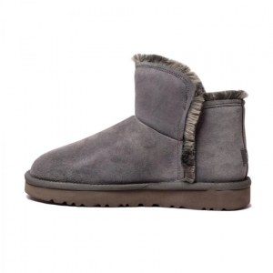 UGG CLASSIC MINI FLUFF HIGH - GREY