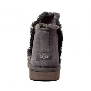 UGG CLASSIC MINI FLUFF HIGH - GREY