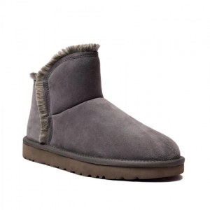 UGG CLASSIC MINI FLUFF HIGH - GREY