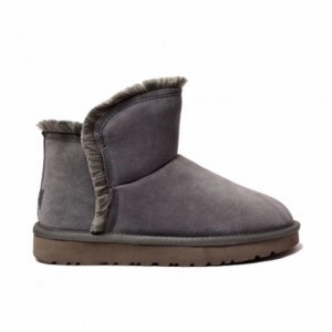 UGG CLASSIC MINI FLUFF HIGH - GREY