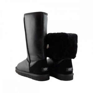 UGG CLASSIC TALL METALLIC BLACK