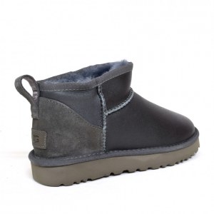 UGG CLASSIC ULTRA MINI METALLIC GREY