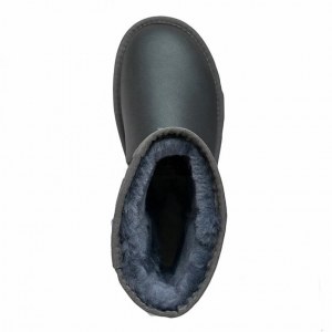 UGG CLASSIC SHORT METALLIC GREY