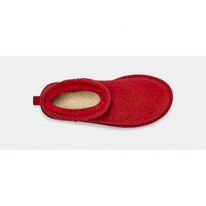 UGG CLASSIC ULTRA MINI PLATFORM SAMBA RED