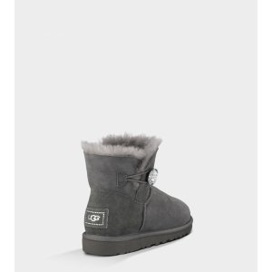 UGG Mini Bailey Button Bling Grey