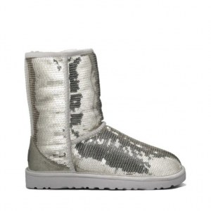 UGG Classic Short Sparkles - Silver