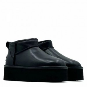 UGG CLASSIC ULTRA MINI PLATFORM METALLIC BLACK