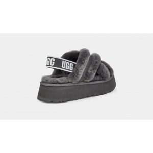 UGG DISCO COLOR SLIDE CHARCOAL