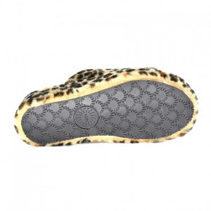 UGG FLUFF YEAH LOGO SLIDE LEOPARD