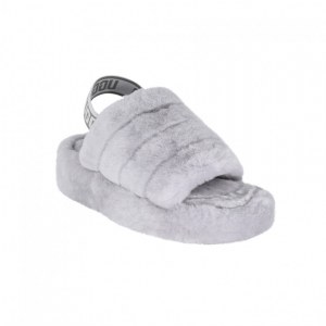 UGG FLUFF YEAH LOGO SLIDE VIOLET