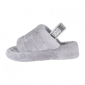 UGG FLUFF YEAH LOGO SLIDE VIOLET