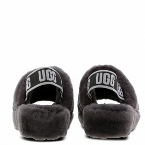 UGG FLUFF YEAH SLIDE CHARCOAL