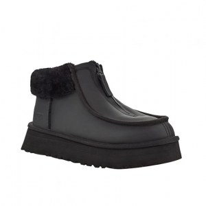 UGG FUNKETTE PLATFORM BOOT LEATHER BLACK