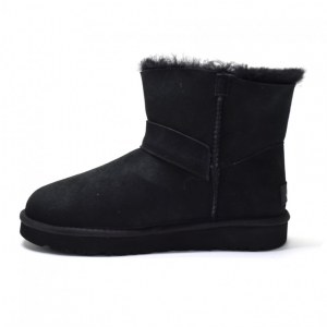 UGG MINI BAILEY GRAPHIC LOGO SUEDE BLACK