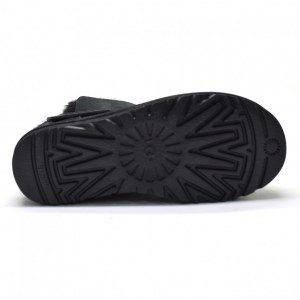 UGG MINI BAILEY GRAPHIC LOGO SUEDE BLACK