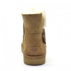 UGG MINI BAILEY GRAPHIC LOGO SUEDE CHESTNUT