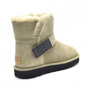 UGG MINI BAILEY GRAPHIC LOGO SUEDE KHAKI