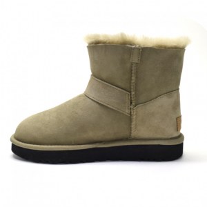 UGG MINI BAILEY GRAPHIC LOGO SUEDE KHAKI