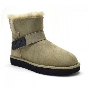 UGG MINI BAILEY GRAPHIC LOGO SUEDE KHAKI