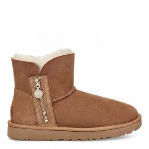 UGG BAILEY ZIP MINI CHESTNUT