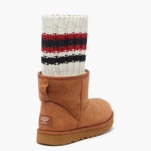 UGG CLASSIC MINI II SACAI KNIT CHESTNUT