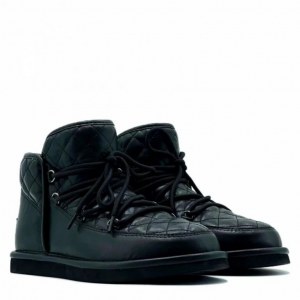 UGG LODGE MINI LEATHER BLACK