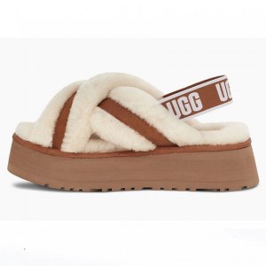 UGG DISCO COLOR SLIDE CHESTNUT