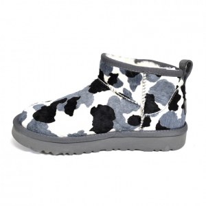 UGG CLASSIC ULTRA MINI COW PRINT GREY