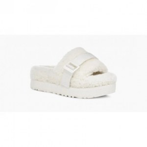 UGG FLUFFITA PLATFORM WHITE